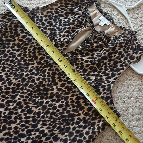 J. Crew factory Leopard ruffle tie-neck top size Small - Picture 10 of 10